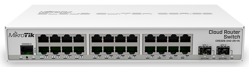 You Recently Viewed MikroTik CRS326-24G-2S+IN 24 Port 2 SFP+ Cloud Router Switch Image